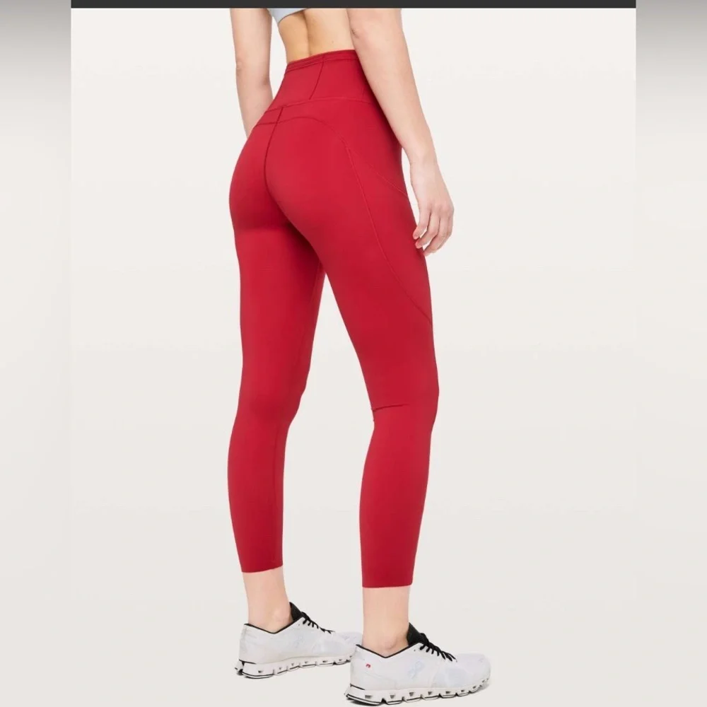 Lululemon | Fast & Free 7/8 Tight II Non-Reflective Nulux 25 True Red Plus SZ 14